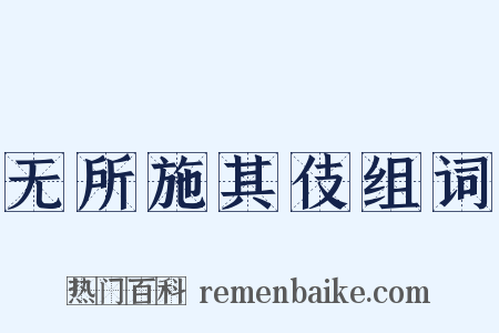 无所施其伎组词是什么意思的图片